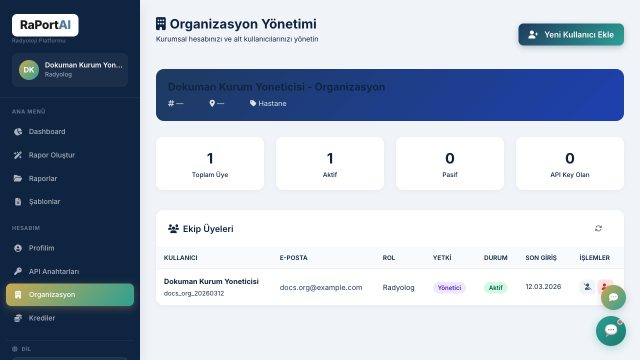 Organization workspace